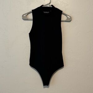 A&F Black Mockneck Sleeveless Bodysuit